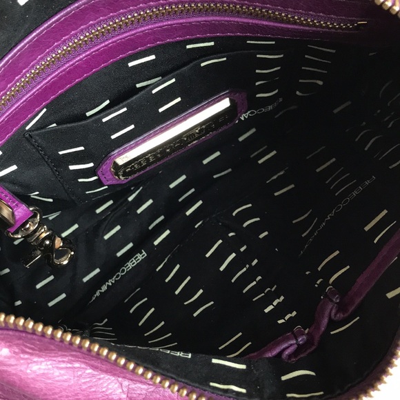 Rebecca Minkoff MAC bag in fuscia pink leather Large size MAC crossbody gold cha - Picture 7 of 9